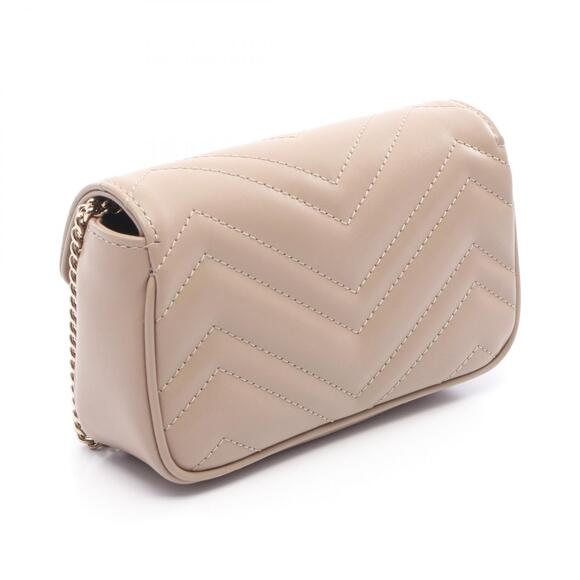 Gucci GG Marmont Super Shoulder Bag Beige Leather - Picture 2 of 4